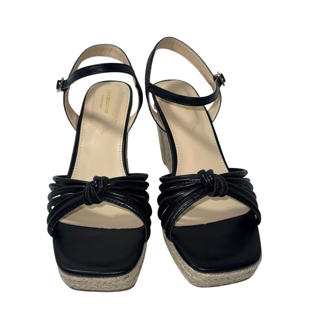 Liz Claiborne Women's Marcos Wedge Sandals in black Size 9.5M - Picture 2 of 16